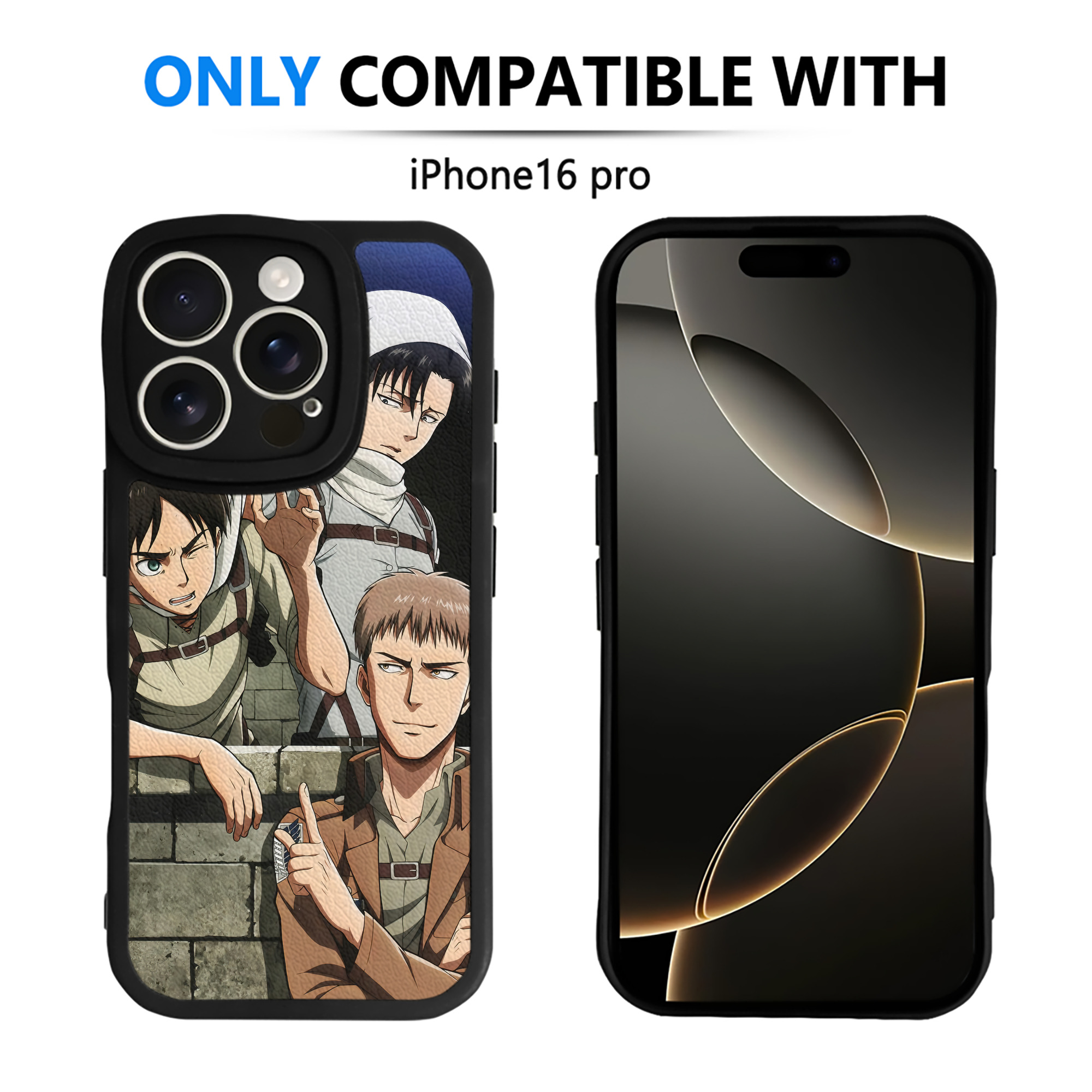 （画像用） 進撃の巨人 Attack on Titan 【iPhone 16シリーズ対応】シリコンスマホケース（レザー調） 材質：シリコン